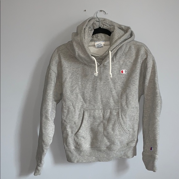 Double hooded grey Champion hoodie - Picture 1 of 5